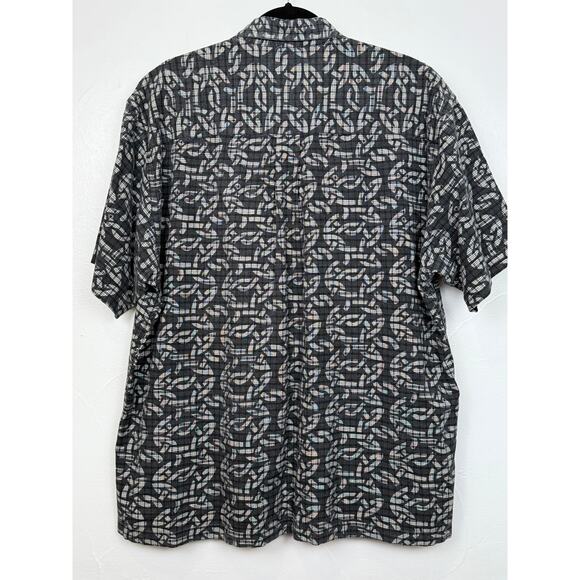 Vintage Ocean Pacific OP Shirt XL Abstract Print 100% Cotton Button Up - Picture 3 of 8